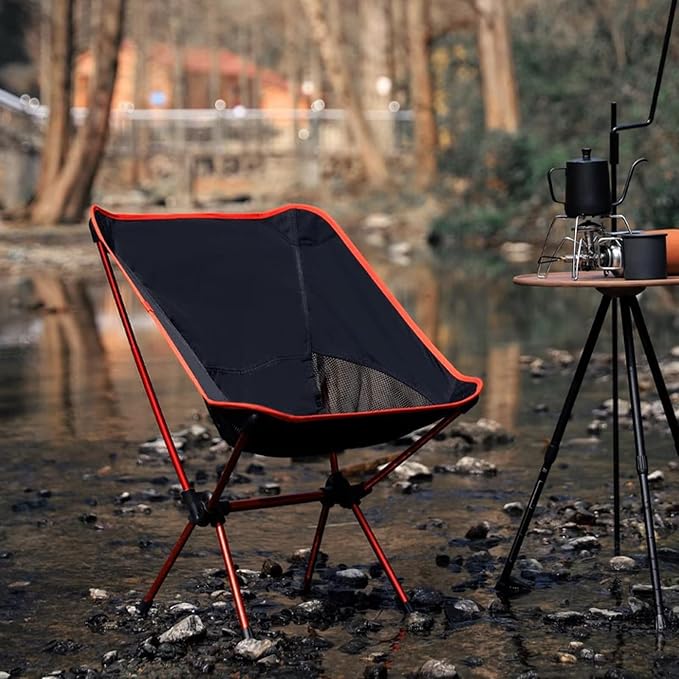 Lightweight Folding Camping Chair, Portable Foldable Compact for Outdoor Camp,Aluminium,Travel, Beach, Picnic, Festival, Hiking, Backpacking
