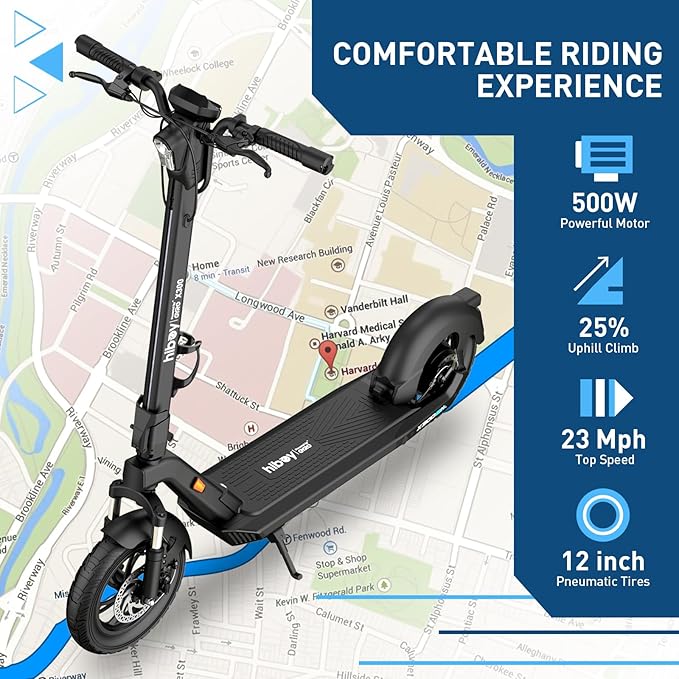 Hiboy S2 Pro/X300 Electric Scooter, 500W Motor, 10"/12" Tires, 25/38 Miles Range E Scooter, 19/23 Mph Folding Commuter Electric Scooter for Adults