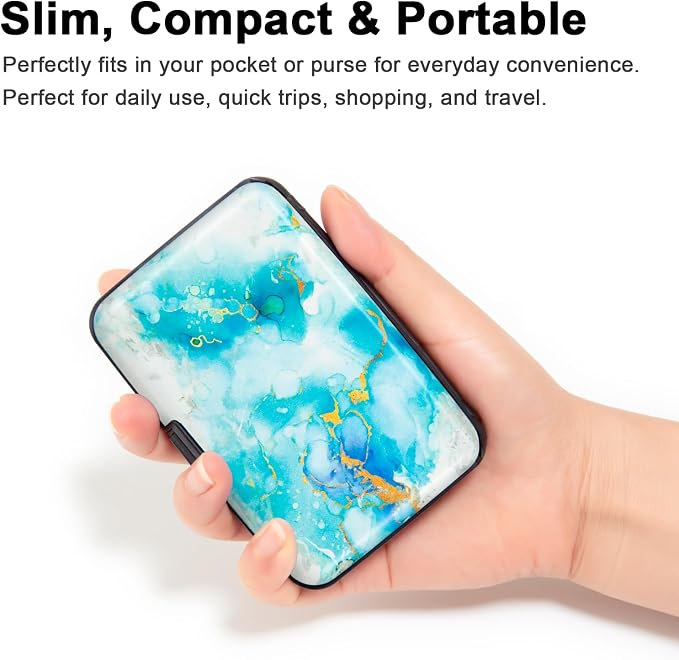 Credit Card Holder Small RFID Blocking Wallet Business Metal Slim Mini Aluminum Hard Case for Women Men