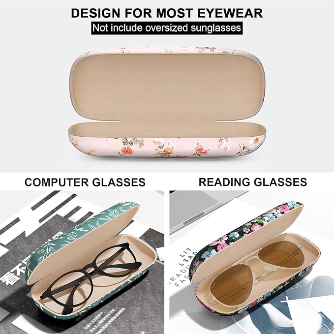 Eyeglasses Case, Hard Shell Protective Case for Glasses, Unisex for Women Men