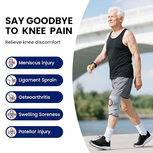 Galvaran Knee Brace for Men & Women - ACL, MCL, Meniscus Tear Support & Arthritis Pain Relief - Stabilizing Knee Braces Support with Side Stabilizers & Patella Gel Pad