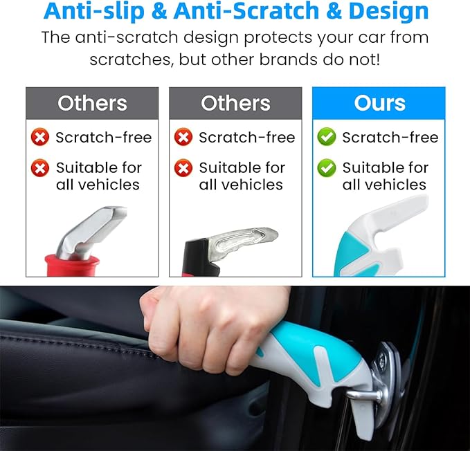 Car Handle Assist for Elderly Car Door Handle: Car Grab Handles - Standing Mobility Safety Tip to Help Get Out - Car Support Handle Portable Bar for Elderly & Seniors & Handicap - 2Pack