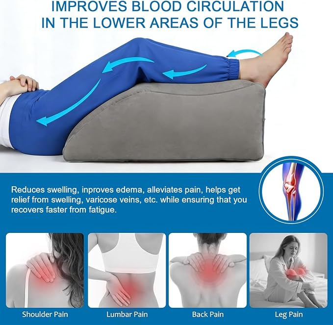 Leg Elevation Pillows for After Surgery, Inflatable Leg Elevation Wedge Pillow for Sleeping, Portable Leg Wedge Pillow for Swelling, Leg Pillow for Knee Surgery Recovery