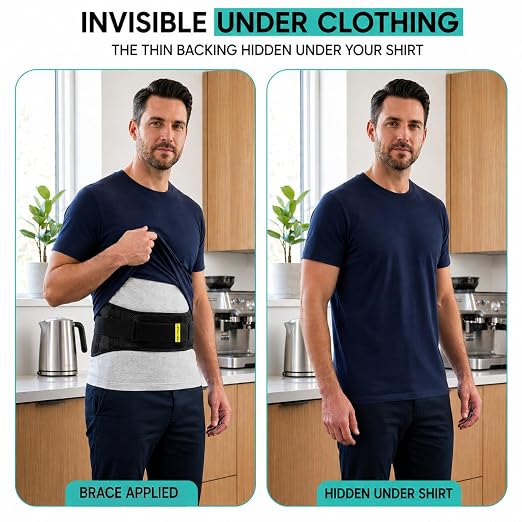 Lower Back Brace for Women and Men, Adjustable Back Brace with Back Support Belt and Back Support Brace, Slim Breathable Lumbar Support for Daily Stability, Back Braces XS/S(Waist:26''-31.5'')