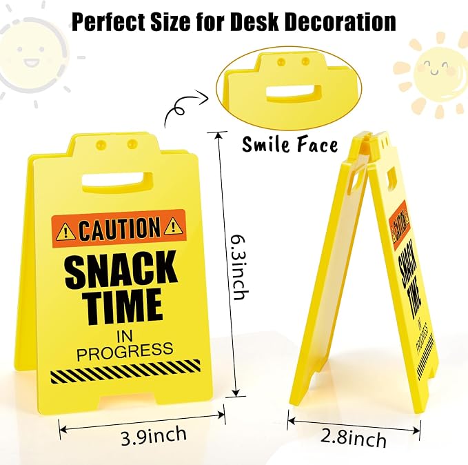 MBL Snack Bar Decor Sign - Funny Small Fun Gag Cubicle White Elephant Stocking Stuffers Christmas Xmas Holiday Gifts for Office Home Desk Break Room Snacks Candy Bar Coffee Station Accessories
