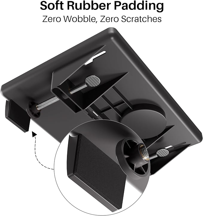 JOYMOOP Clip-On Bedside Shelf for Bunk Beds, Dorm Room Essentials, Bedside Caddy, No-Tool Install Bed Side Table Storage for Loft, Platform Beds, Nightstand Caddy for Phone, Glasses, Book, Black