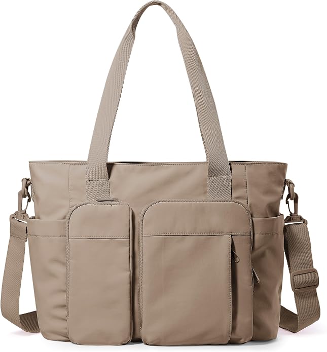 Marscamd Nurse Tote Bag with Crossbody Strap, 9-Pocket Clinical Bag for Nursing Students