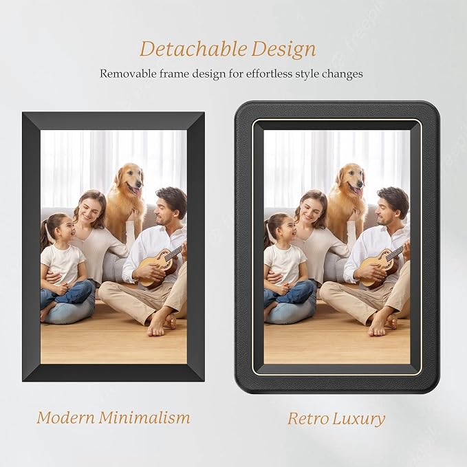 32GB Digital Picture Frame, Frameo 10.1 Inch Smart WiFi Digital Photo Frame | 1280x800 IPS Touch Screen, Instant App Sharing, Auto-Rotate, Tabletop&Wall Mount ,Electronic Gift for Parents Grandparents