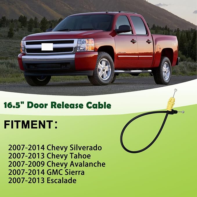 924-360 16.5" Inside Door Handle Latch Release Cable Compatible with 2007-2014 Chevy Silverado Tahoe GMC Sierra Yukon Escalade Replaces 25880301 25876384 20783848 25866299