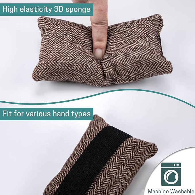 SWISSELITE Hand Contracture Cushion, Hand Grab Pad | Palm Grip with Elastic Band or Separator, Stroke Recovery, Help with Hand Rehabilitation