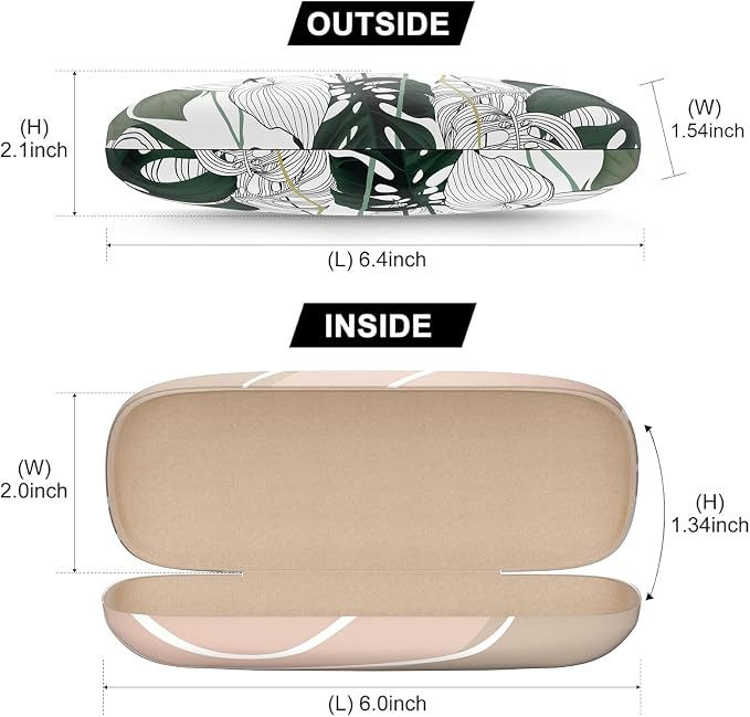 Eyeglasses Case, Hard Shell Protective Case for Glasses, Unisex for Women Men