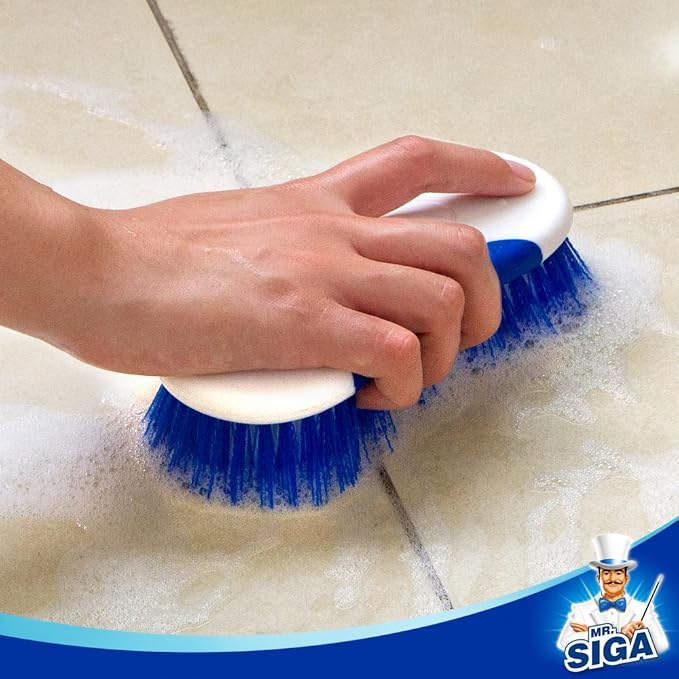 MR.SIGA Multi Purpose Heavy Duty Scrub Brush - Pack of 2 | Strong bristles with effective scrubbing power, ideal for kitchen, bathroom, shower and everyday household cleaning.