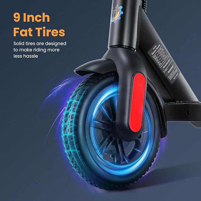 Caroma Electric Scooter with Seat Option,500/350W Motor Up to 25/20 Miles Range & 25/20 MPH Speed,9" Tires,Adjustable Electric Scooter for Adults,Foldable Commuting