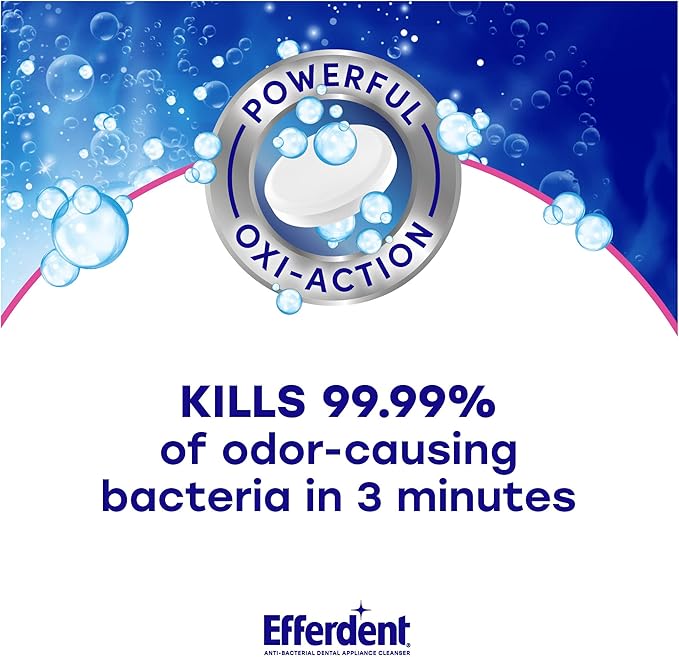 Efferdent Retainer Cleaning Tablets, Denture Cleaning Tablets for Dental Appliances & Retainer Cleaning Tablets, Denture Cleanser Tablets for Dental Appliances, Complete