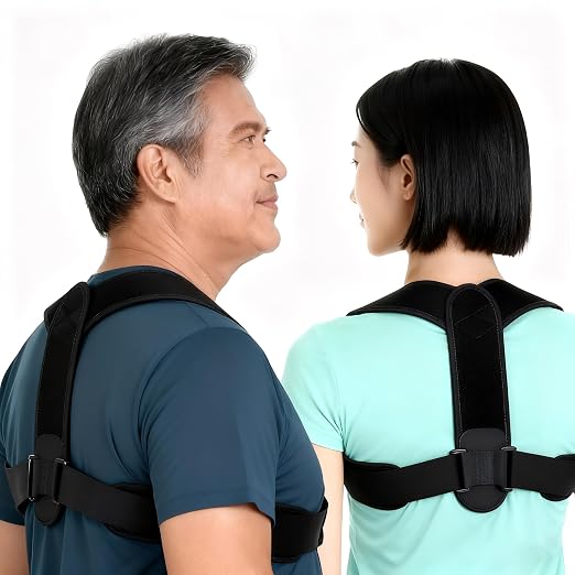 Posture Corrector for Elderly: Comfortable Back Support for Seniors, Relieve Age-Related Back & Shoulder Pain, Easy to Wear for Daily Activities