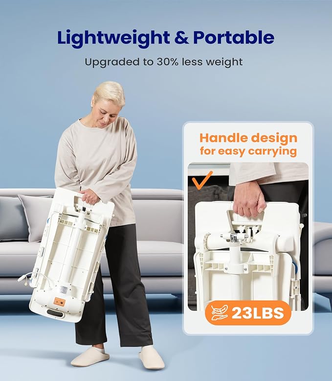 VOCIC Lightweight Electric Chair Lift, Lift Elderly from Floor, Remote Control Floor Lift, Fall Assist Devices, Item Weight 23 LBS, Support Up to 300 LBS, Waterproof Suction Cups, AX07