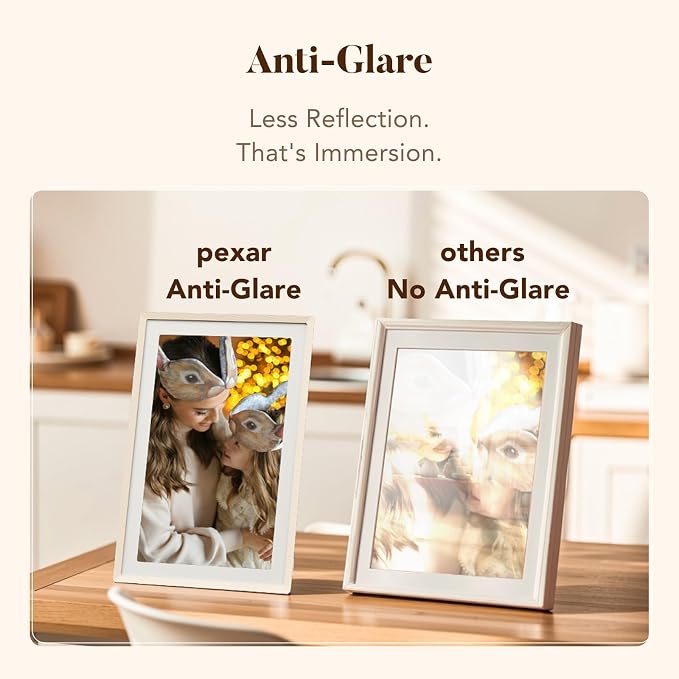 Pexar by Lexar WiFi Digital Picture Frame 11″ | Yahoo Tech Best Tested Frame 2026 | 2K Resolution Ultimate Clarity, Anti-Glare Touch Stunning Screen for Gifting, Share Photos/Videos via APP, Sand