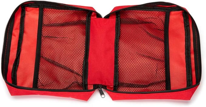 Jipemtra Red First Aid Bag Empty Travel Rescue Pouch First Responder Storage Medicine Emergency Bag for Car Home Office Kitchen Sport Outdoors (Green)