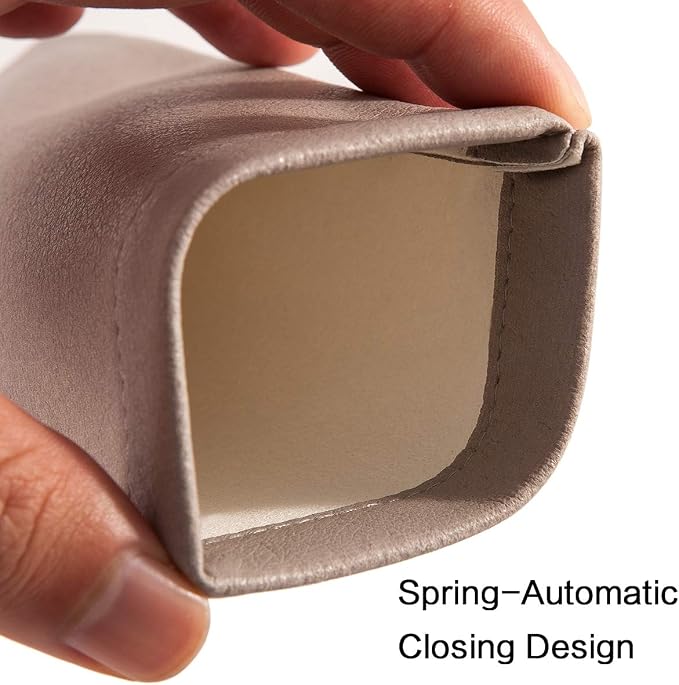 TRIUMPH VISION Eyeglass Case Glasses Case Soft Sunglass Pouch Sleeve 3 Pack | Slim Lightweight Alternative to Bulky Case, Leather Lined Protect Lens, Squeeze Easy to Use, Stylish Portable for Daily Use