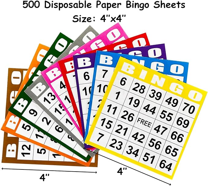 SEETOOOGAMES Deluxe Bingo Game Set - Metal Cage, 50 Bingo Cards, 500 Paper Sheets, 500 Chips, 75 Balls, Plastic Master Board - Great for Large Groups, Family Games Nights Parties (Round Cage)