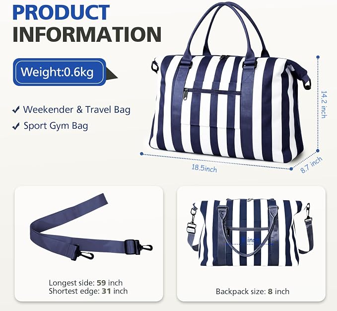 TOPBAG Travel Duffle Bag, Waterproof Weekender Carry On Tote Bags for Women, Sport Gym Bag for Men, Hospital Bag for Labor and Delivery, Overnight Luggage Bag with Trolley Sleeve Coral Pink
