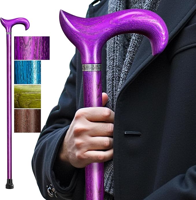 Walking Cane, Available in Multiple Inches Wooden Cane Support up to 500 Lbs, Suitable for Fancy Wooden Walking Cane for Men and Women with Extreme Demands