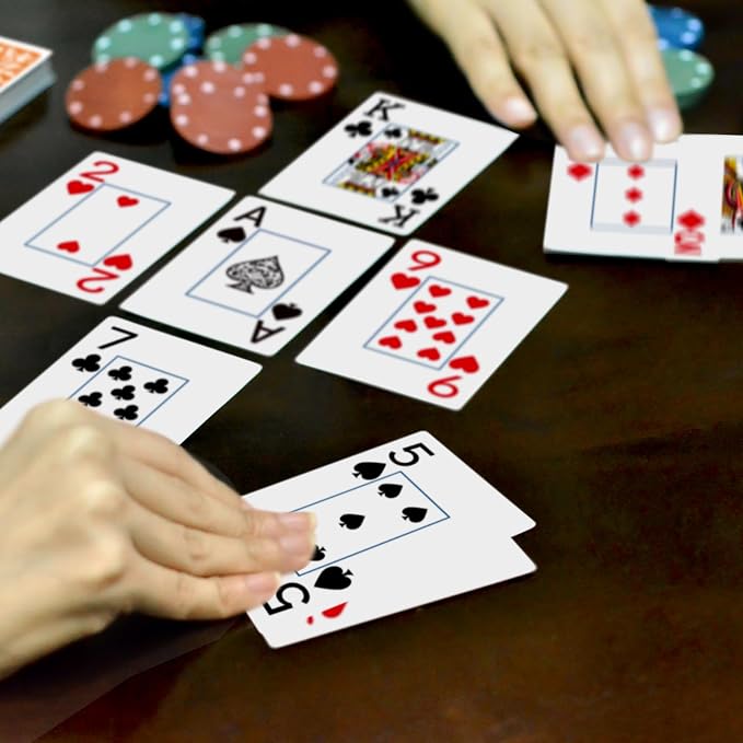 Playing Cards,Deck of Cards,Playing Card 2 Pack,Poker Cards Set,Jumbo Large Print Playing Cards for Adults Seniors,Card Games for Family Game Night Party (Green and Orange)