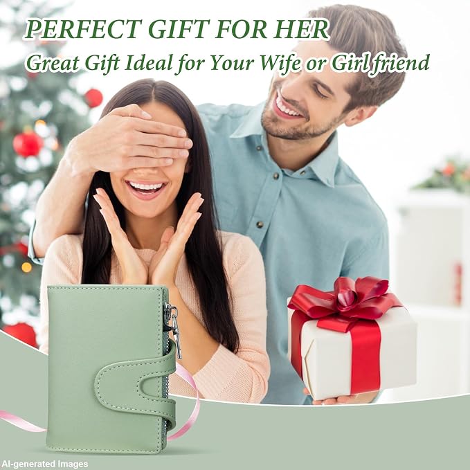 Small Card Wallet Women: Rfid Leather Smart Pop Up Wallets - Ladies Mini Cute Card Holder Slim with with Zipper Coin Pocket - Gifts for Her | Ladies Mini Card Holder Slim Minimalist with Zipper Coin Pocket ID Window - Gifts for Wife Mother on Anniversa...