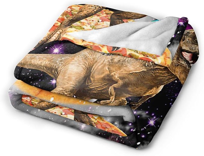Funny Cat Dinosaur Blanket Soft Cozy Dino Galaxy Fleece Plush Throw Blanket Warm Lightweight Taco Pizza Flannel Stuff Decor Blanket Gifts for Girls Boys Lovers Adults Women Men Bed Travel 60"x80"