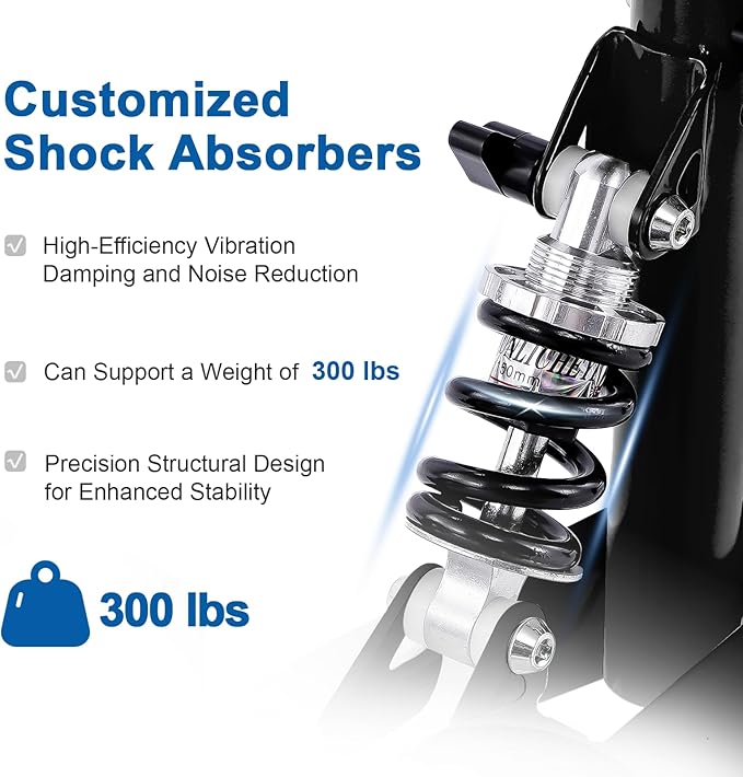 Steerable Knee Walker Deluxe Medical Scooter for Foot Injuries Compact Crutches, with Dual Rear on-Wheel Brake and Shock Absorption Under The Knee pad, Black