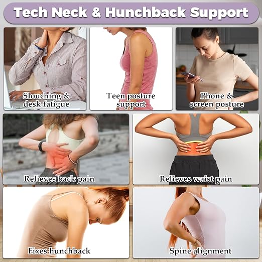 2PCS Posture Corrector Set,Nighttime Posture Brace Sleeping and Adjustable Back Straps For Posture,Unisex,Provides Soft and Comfortable Back Support,Effectively Relieves Pain
