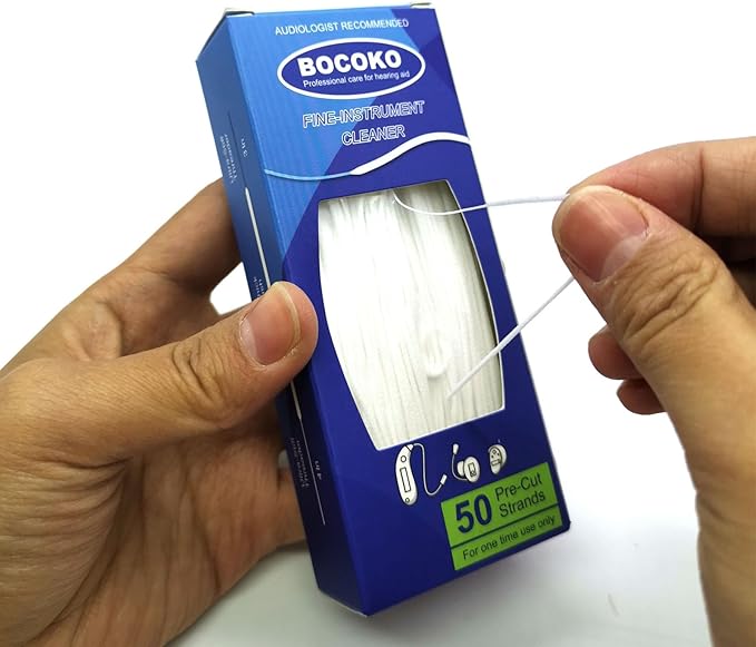 100 Count Hearing Aid Cleaner Ready-to-Use Stands Effective Thread-Fine Instrument Cleaning Kits for Hearing Devices (100)