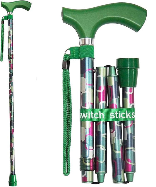 Switch Sticks Walking Cane for Men or Women, Foldable and Adjustable from 32-37 Inches, FSA and HSA Eligible