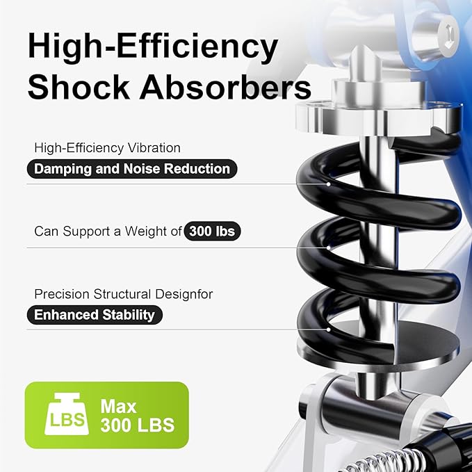 All Terrain Steerable Knee Scooter Crutch Alternative，Deluxe Medical Scooter Double Handbrake,for Adults Injured Ankle & Foot Recovery Scooter in Blue