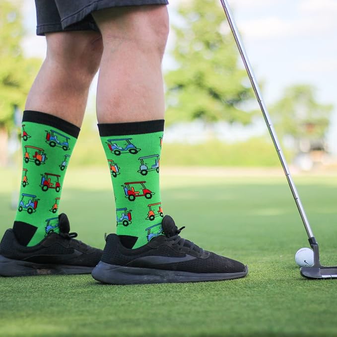 Lavley Funny Golf Socks - Fun gift for golfers - Unisex one size fits most - Great for birthdays or stocking stuffers