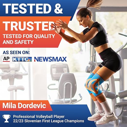 DR. BRACE ELITE Knee Brace with Size Stabilizer (2 Pack) Knee Brace for Women & Men, Workout, Sports, Daily Knee Compression Sleeve for Maximum Knee Pain Support & Fast Recovery (Olympus, XXX-Large)
