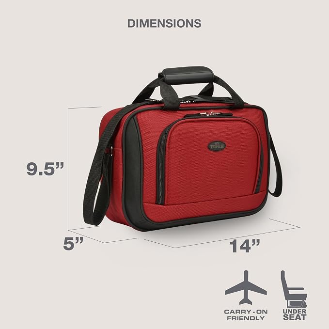 U.S. Traveler Rio 14" Travel Tote Bag, Lightweight 1200D Carry-On Bag for Women & Men