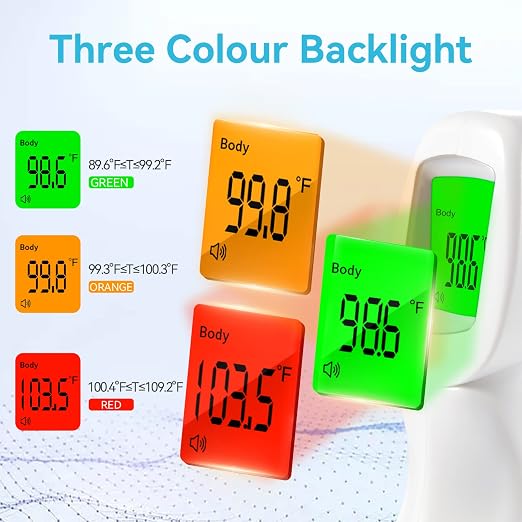 Berrcom Digital Infrared Thermometer for Adults, Kids & Babies | non-contact infrared forehead thermometer, fever check for home use, fast accurate reading, ideal for all ages