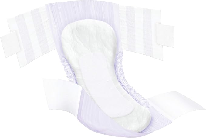 FitRight Overnight Stretch Adult Incontinence Briefs, Moderate, Size 1, 30" to 52", 80 Count