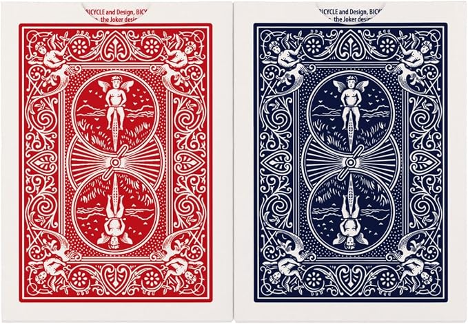 Bicycle Rider Back Playing Cards 2 Pack Poker Size Red and Blue | Air Cushion Finish, Over 140 years of trusted quality, Perfect for poker and blackjack, 52 cards plus 2 Jokers
