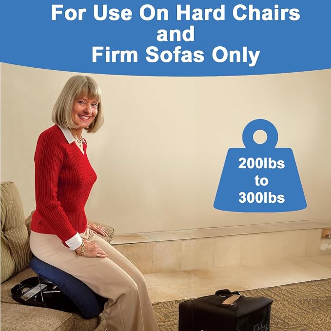 Carex Upeasy Seat Assist Plus - Portable Self-Powered Lifting Seat Cushion for Chairs, 70% Weight Support up to 340 lbs. - Lift Assist for Seniors and Mobility Support