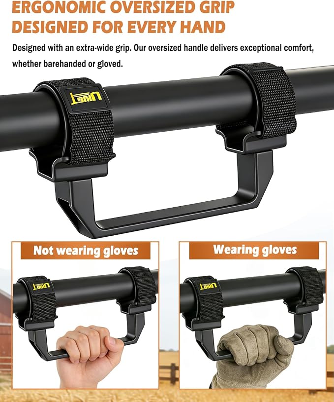 UTV Grab Handles Fit 1.75"-2" Rollbar, Non-Slip Heavy Duty SXS Grips Handle | Comfort Easy Install, 360lbs Capacity Compatible with Polaris RZR Ranger, Can-Am X3, Honda, Yamaha, Kawasaki - 2 PCS