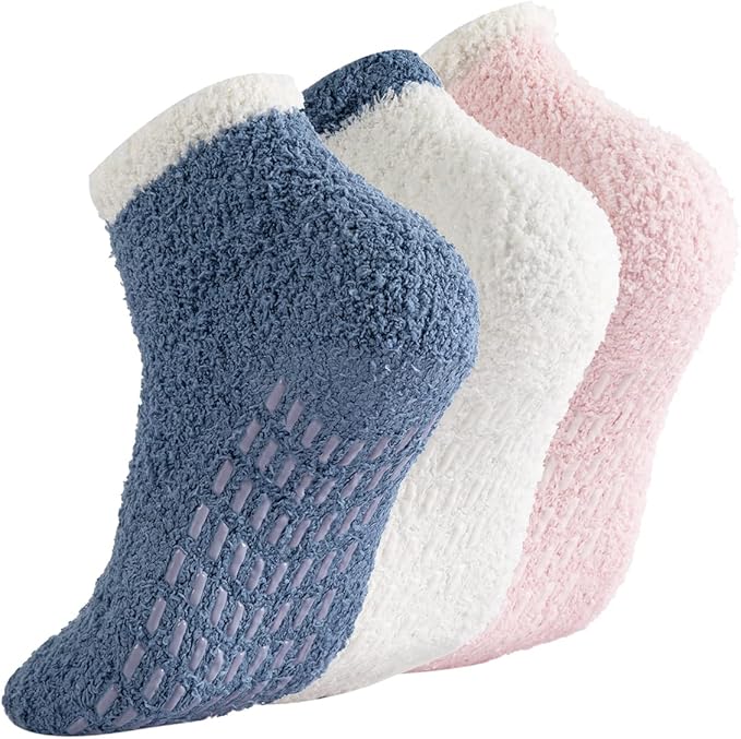 Breslatte Non Slip Hospital Socks with Grips for Women Grip Slipper Socks for Women Gifts
