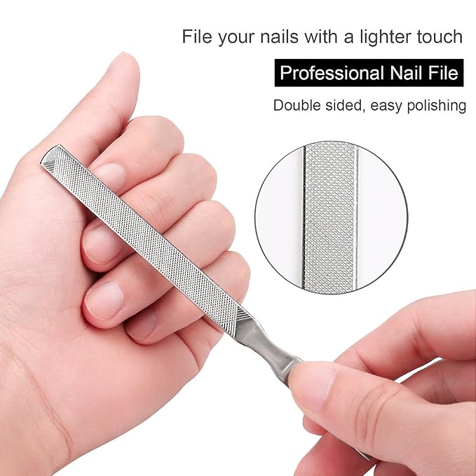 Bcabo 10Pcs/set Ingrown Toenail Tools Kit, Nail Treatment Foot Tool,Ingrown Toenail Removal Correction Clippers, Surgery Grade Nail File Lifter, Professional Pedicure Tool