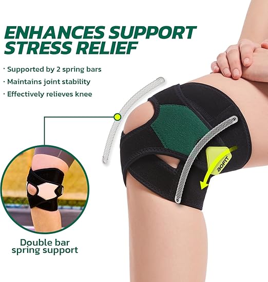 Knee Brace for Women& Men (1 Pair), Knee Braces Wrap Adjustable Compression Sleeve Knee Support with Memory Stabilizers,Knee Support for Knee Pain Relief Meniscus Tear Pink M