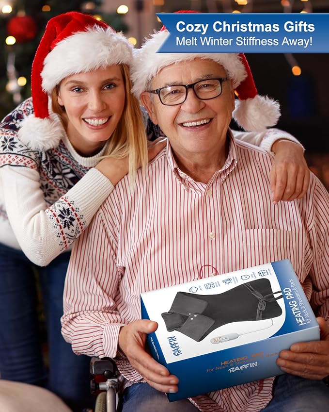 Heating Pad for Neck Shoulders Back, Christmas Gifts for Women Men Mom Dad, FSA Eligible, Large Electric Heated Pad for Full Body Pain Relief, Stocking Stuffers & White Elephant Gifts for Grandparents