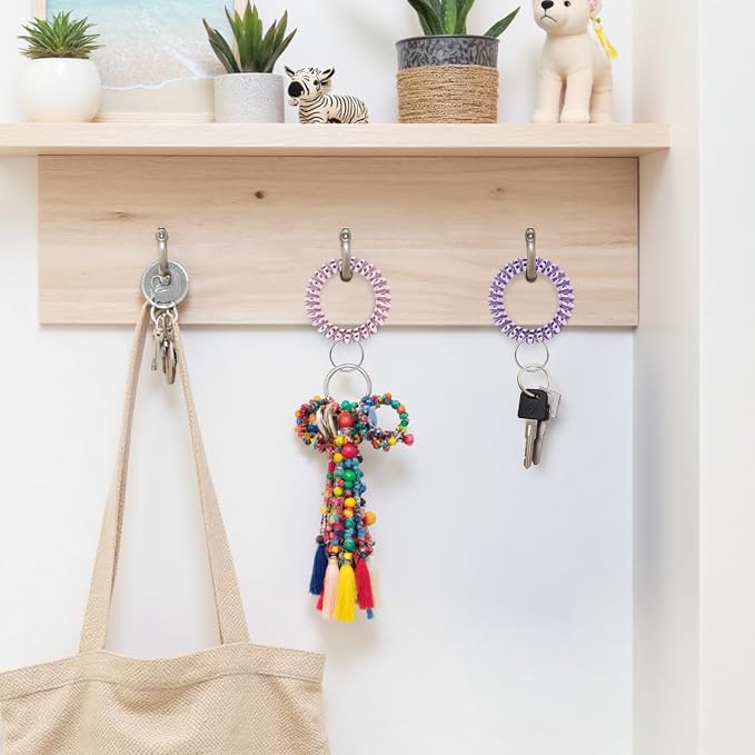 Spiral Coil Keychain, Anti-lost Key Chain Holder Lanyard Cord for Sauna Outdoor Sports and Gym Pool