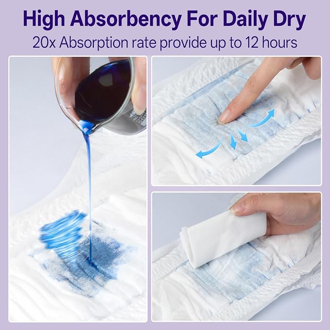 Individually Wrapped Disposable Incontinence Underwear for Women | Soft & Breathable Adult Diapers Women Large Overnight | Single-use Postpartum Underwear for Women Travel & Postpartum Essentials