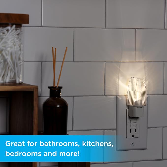 Lights By Night Night Lights Plug into Wall, 4-Pack, LED Plug in Nightlight | Night Lights Plug Into Wall, Night Light for Bedroom, Bathroom, and Nursery, UL Certified, Energy Efficient