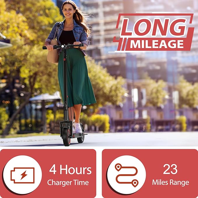 Maxshot Electric Scooter, 8.5" /10" /14" Tire, 16/19/22 Mph Top Speed, 12/16/21/27/28/49/50 Miles Long Range, Folding Escooter for Adults and Kids with Seat Bag, Dual Braking, Dual Suspension, App